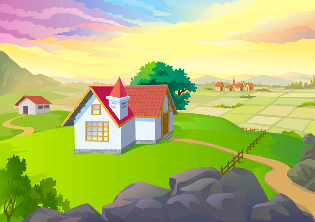 Farm House Background